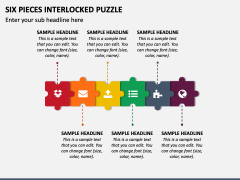 Six Pieces Interlocked Puzzle PPT Slide 2