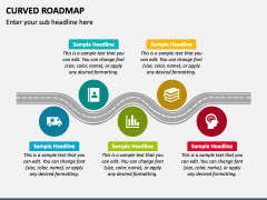 Curved Roadmap PowerPoint Template and Google Slides Theme