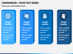 Comparison - Four Text Boxes PPT Slide 2
