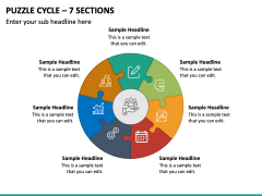 Puzzle Cycle - 7 Sections PPT Slide 2