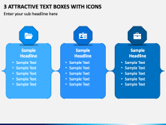 3 Attractive Text Boxes with Icons PPT Slide 2