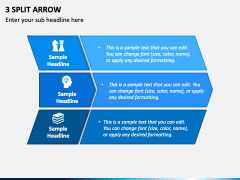 3 Split Arrow PPT Slide 1