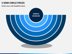 5 Semi Circle Pieces PPT Slide 1