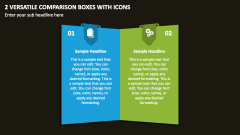 2 Versatile Comparison Boxes with Icons PPT Slide 1