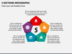 5 Sections Infographic PPT Slide 2
