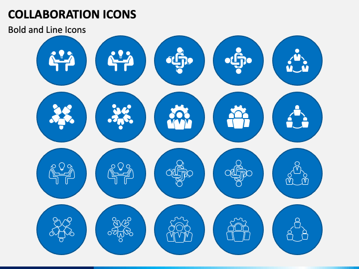Collaboration Icons PPT Slide 1