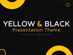 Yellow and Black Presentation Theme PPT Slide 1