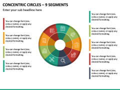 Concentric Circles – 9 Segments PPT Slide 2