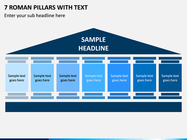 7 Roman Pillars With Text PPT Slide 1