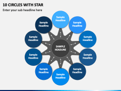 10 Circles with Star PPT Slide 1