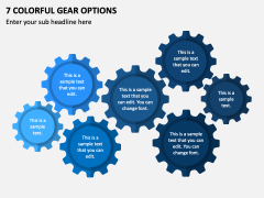 7 Colorful Gear Options PPT Slide 2