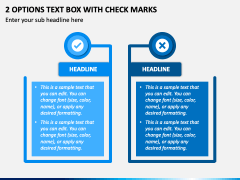 2 Options Text Box with Check Marks PPT Slide 2