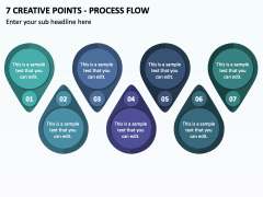 7 Creative Points - Process Flow PPT Slide 1
