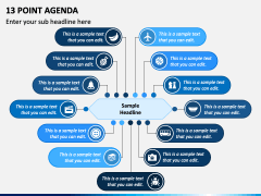 13 Point Agenda PPT Slide 1
