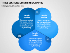 Three Sections Stylish Infographic PPT Slide 1