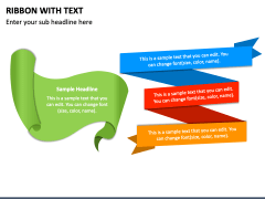 Ribbon with Text PPT Slide 4