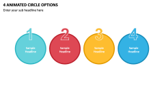 4 Animated Circle Options PPT Slide 1