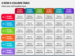 6 Row 6 Column Table for PowerPoint and Google Slides - PPT Slides