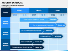 3 Month Schedule PowerPoint and Google Slides Template - PPT Slides