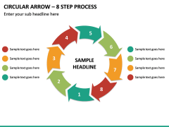 Circular Arrow - 8 Step Process PPT Slide 2