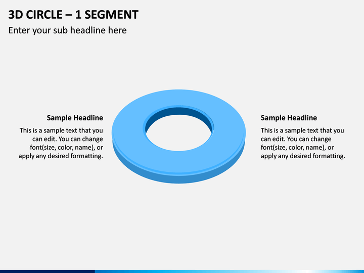 3D Circle - 1 Segment PPT Slide 1