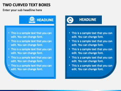 Two Curved Text Boxes PPT Slide 2