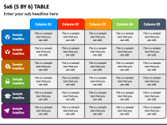 5 by 6 Table PowerPoint Template - PPT Slides