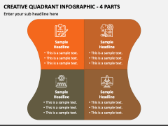 Creative Quadrant Infographic - 4 Parts PPT Slide 1