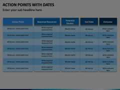 Action Points with Dates PowerPoint and Google Slides Template - PPT Slides