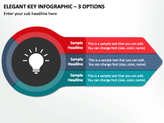 Elegant Key Infographic - 3 Options PPT Slide 2