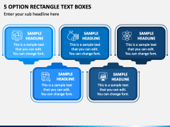 5 Option Rectangle Text Boxes PPT Slide 2