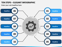 Ten Steps - Elegant Infographic PPT Slide 2