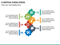 6 Vertical Puzzle Pieces PPT Slide 2