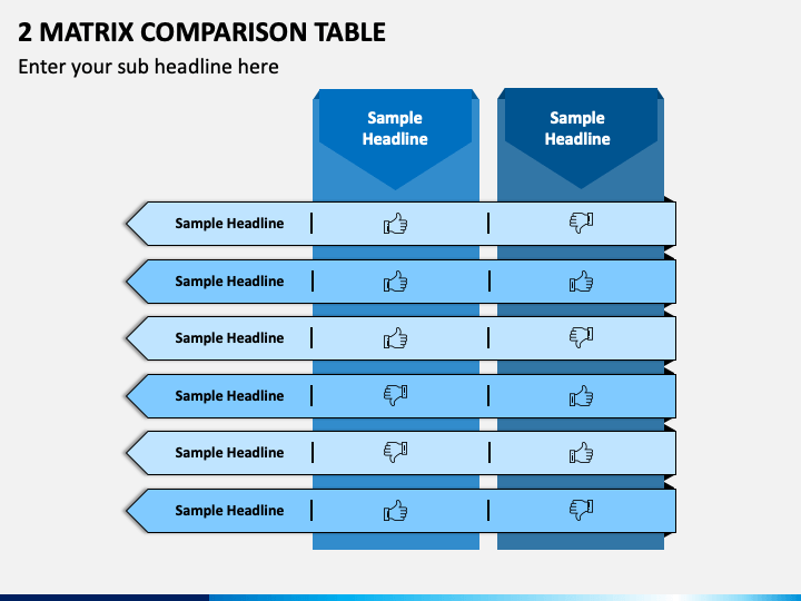 2 Matrix Comparison Table PPT Slide 1