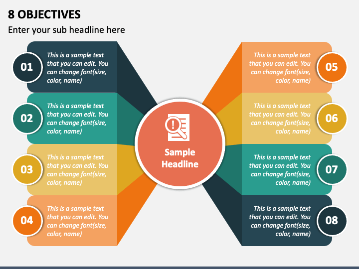 Free 8 Objectives PowerPoint Template & Google Slides