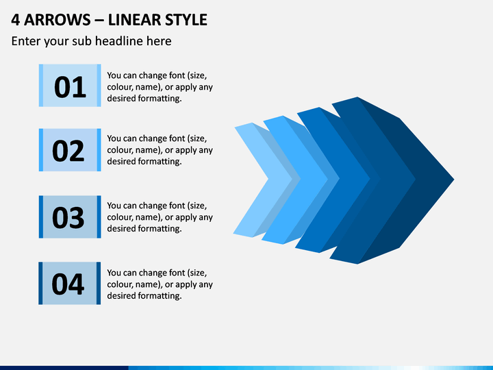 4 Arrows – Linear Style PPT Slide 1