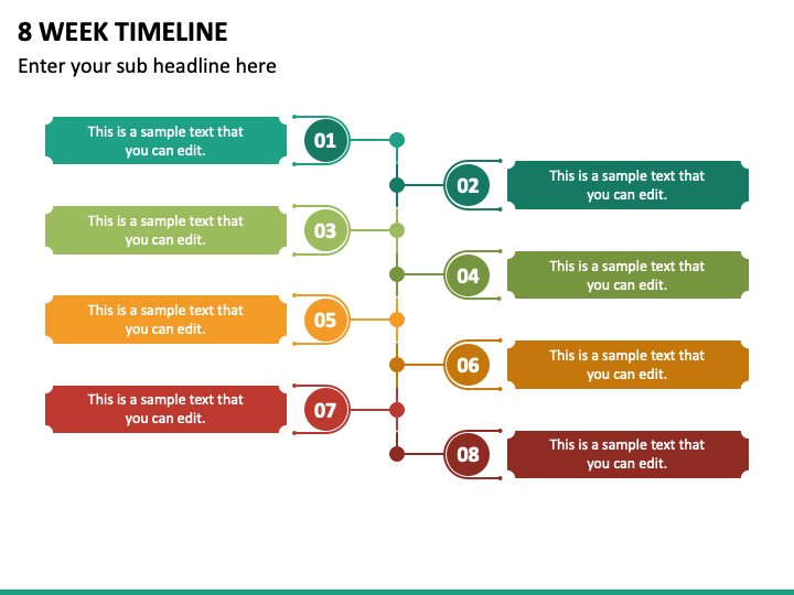 8 Week Timeline PowerPoint Template - PPT Slides