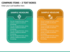 Compare Items - 2 Text Boxes PPT Slide 2