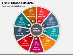 9 Point Circular Diagram PPT Slide 1