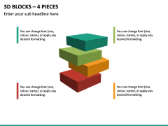 3d Blocks – 4 Pieces PPT Slide 2
