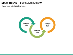 Start to End – 3 Circular Arrow PPT Slide 2