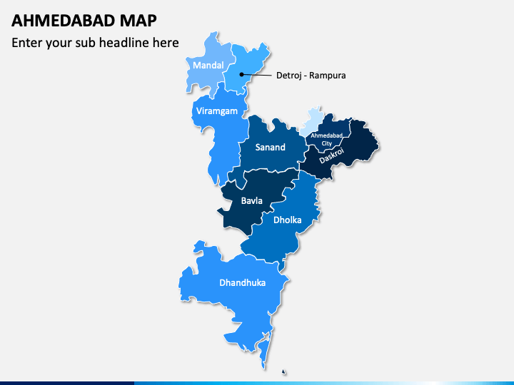 Ahmedabad Map PPT Slide 1