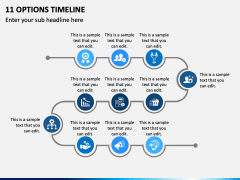 11 Options Timeline PPT Slide 2