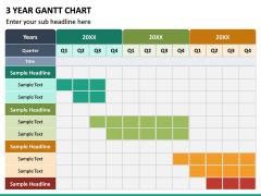 3 Year Gantt Chart PPT Slide 3