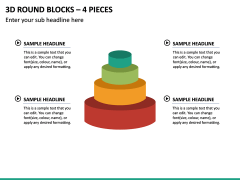 3d Round Blocks – 4 Pieces PPT Slide 2