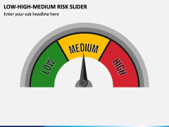 Low High Medium Risk Slider PowerPoint Template - PPT Slides