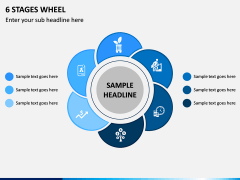 6 Stages Wheel PPT Slide 1