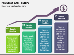 Progress Bar - 4 Steps PPT Slide 1