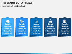 Five Beautiful Text Boxes PPT Slide 2