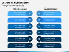 6 Features Comparison PPT Slide 1